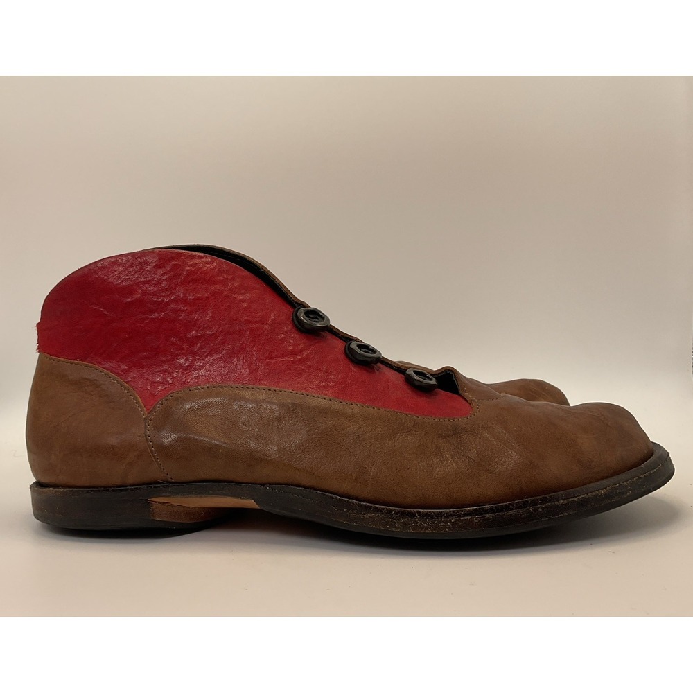 Cydwoq Beacon Leather Ankle Boots Handcrafted Women's Size 41 10 Brown Red